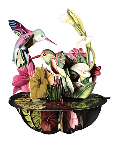 Book Cover Santoro Pirouettes PS047 Hummingbirds 3D Pop up Card