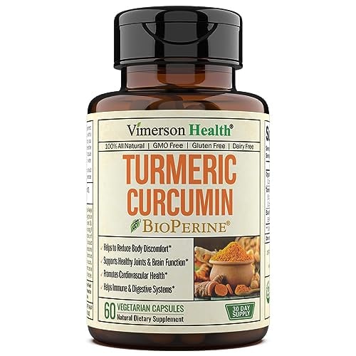 Book Cover Turmeric Curcumin with Black Pepper Extract (Bioperine) & Organic Tumeric Vegan Joint Support Supplement. 95% Curcuminoids Turmeric Supplement for Healthy Joints & Immune Support. 60 Curcuma Capsules