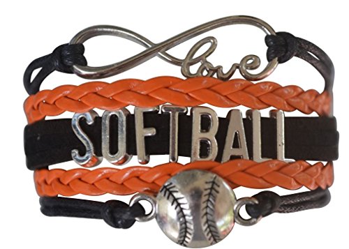 Book Cover Infinity Collection Softball Bracelet- Softball Jewelry - (12 Styles) Perfect Softball Player, Team and Coaches Gifts