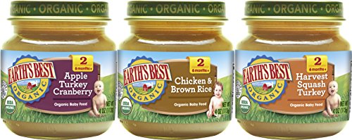 Book Cover Earth's Best Organic Stage 2 Baby Food, Dinner Favorites Variety Pack, 4 oz. Jar (12 Count)