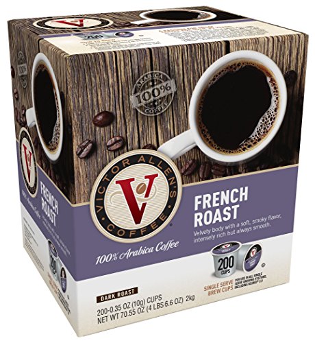 Book Cover Victor Allen's Coffee French Roast, Dark Roast, 200 Count, Single Serve Coffee Pods for Keurig K-Cup Brewers
