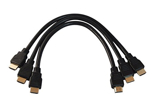 Book Cover Your Cable Store 1 Foot HDMI 1.4 HDTV Cable Gold Plated 28 AWG 3 Pack