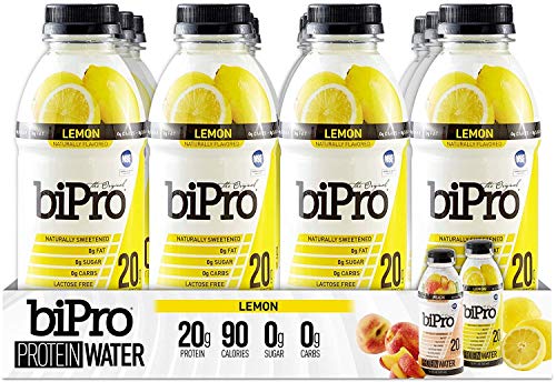 Book Cover BiPro Protein Water, Lemon, 16.9 Ounce (Pack of 12)