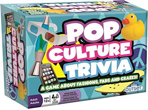 Book Cover Pop Culture Trivia - A Game About Fashions Fads and Crazes - Features 220 Cards with Over 800 Questions and Answers - Ages 12+