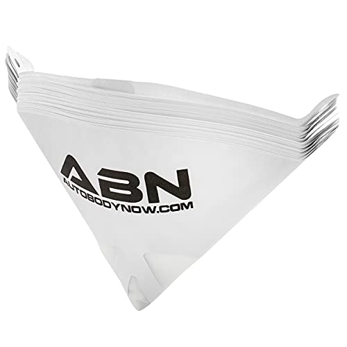Book Cover ABN Strainer Cone Funnel with Filter Top 25-Pack – Disposable 190 Micron Fine Nylon Mesh –Paint, Automotive, & More