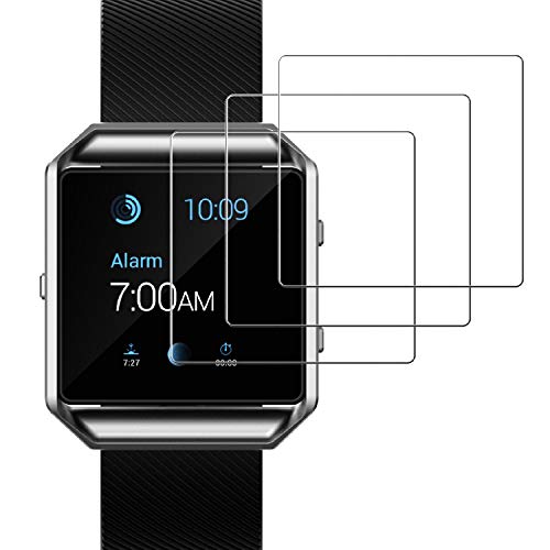 Book Cover JETech Screen Protector for Fitbit Blaze Smart Watch Tempered Glass Film, 3-Pack