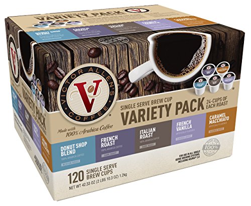 Book Cover Victor Allen Coffee Variety Pack Cup Single Serve Cup, 120 Count (Compatible with 2.0 Keurig Brewers)