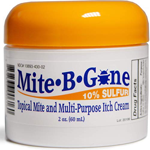 Book Cover Mite-B-Gone 10% Sulfur Cream Itch Relief for Insect Bites, Acne, Itching, Discomfort & Redness | Fast & Effective Relief for All Itch with an All-Natural Blend of Anti-Inflammatory Ingredients| 2 oz