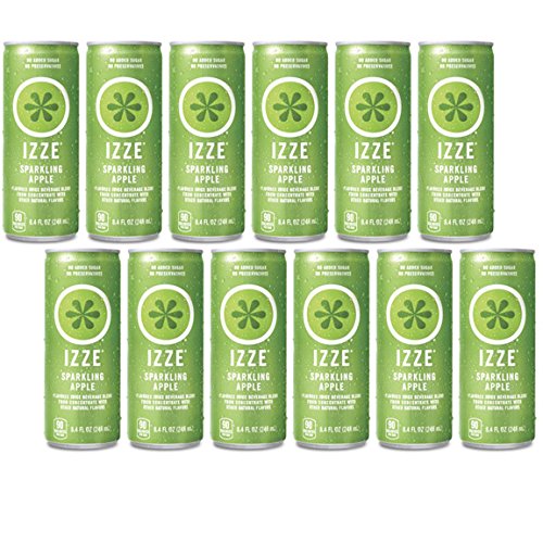 Book Cover IZZE Fortified Sparkling Juice, Apple, 8.4-Ounce Cans (Pack of 12)