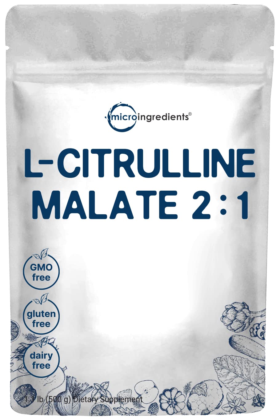 Book Cover Pure L Citrulline Malate 2:1 Powder, 500 Grams, Filler Free, Vegan Citrulline Supplement and Citrulline Nitrate, Supports Muscle Performance, Endurance and Strength, Unflavored, Dissolve Easily 1.1 Pound (Pack of 1)