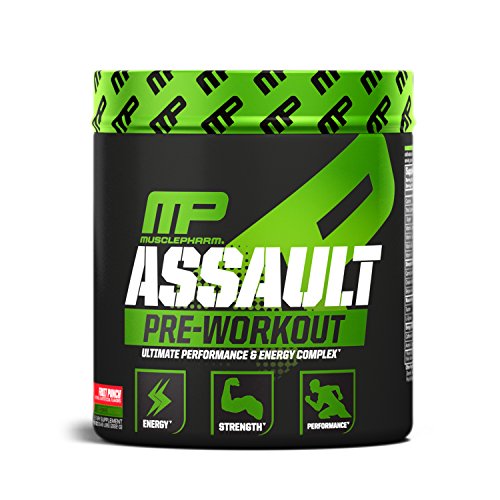 Book Cover MusclePharm Assault Pre-Workout Powder, Pre-Workout Creatine for Energy, Focus, Strength, and Endurance with Creatine, Taurine, and Caffeine, Fruit Punch, 30 Servings