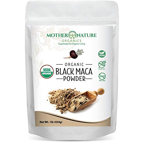Book Cover Madre Nature - Certified 100% USDA Organic Gelatinized Black Maca Powder - Fresh Harvest from Peru - Non-GMO - Vegan - Gluten Free - 1 LB, 50 Servings (16oz)
