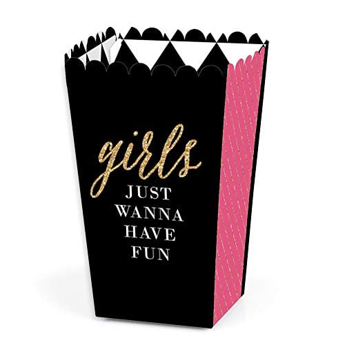 Book Cover Big Dot of Happiness Girls Night Out - Bachelorette Party Favor Popcorn Treat Boxes - Set of 12