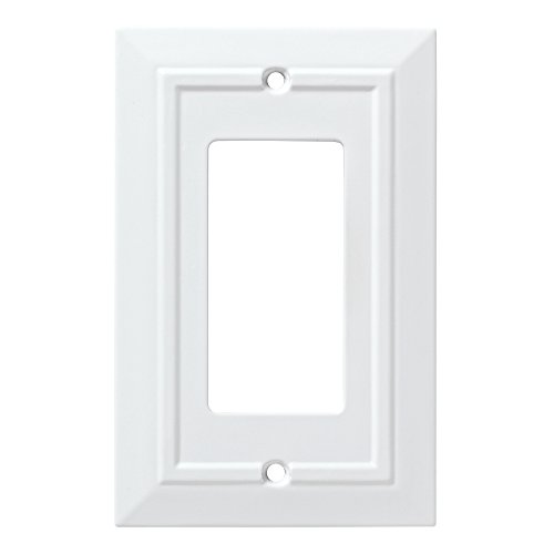 Book Cover Franklin Brass W35243-PW-C Classic Architecture Single Decorator Wall Plate/Switch Plate/Cover, White