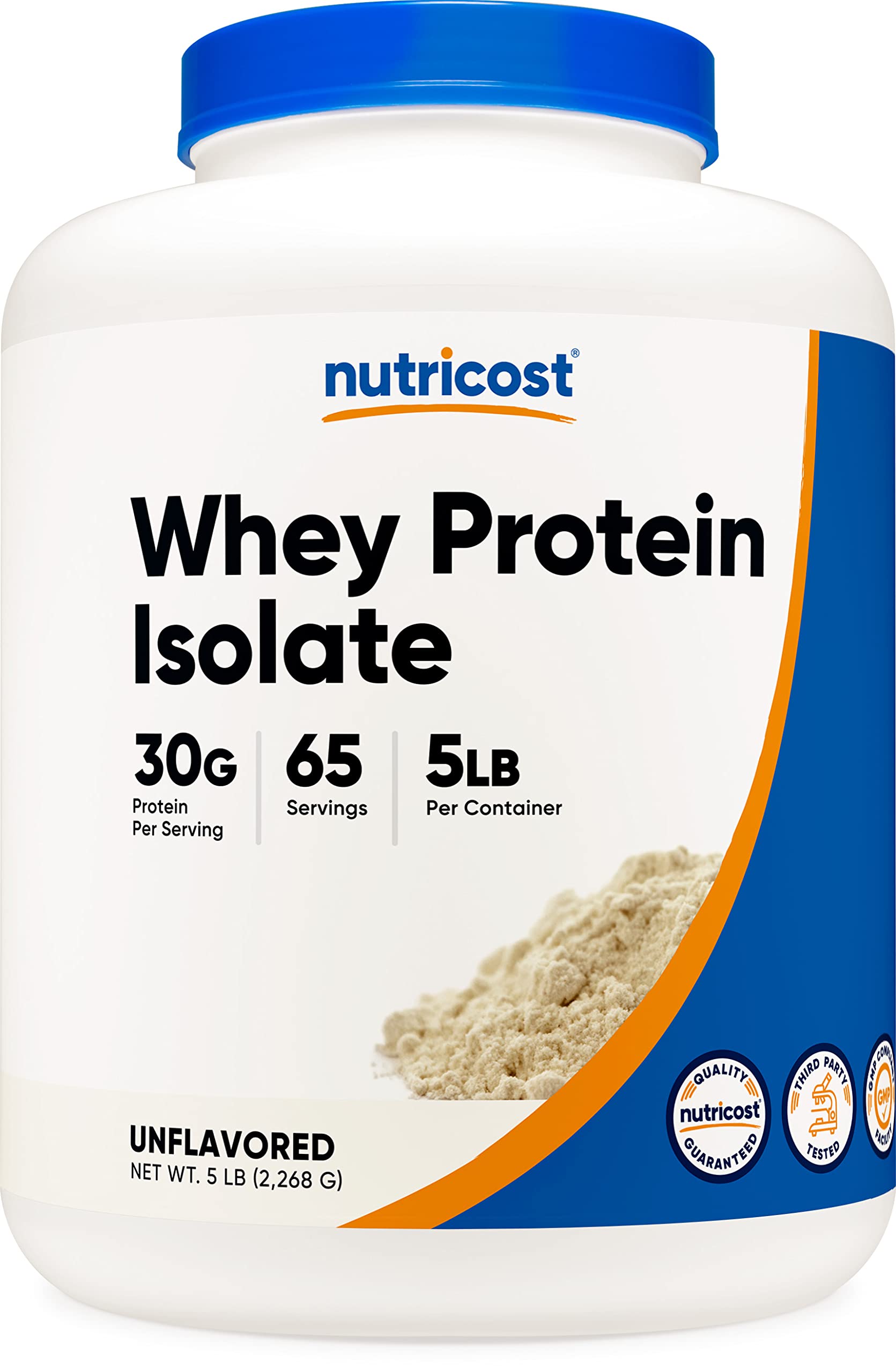 Book Cover Nutricost Whey Protein Isolate (Unflavored) 5LBS Unflavored 5 Pound (Pack of 1)