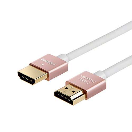 Book Cover Ultra Thin HDMI Cable Male to Male, CableCreation 10ft HDMI 2.0 High-Speed Slim Low Profile Cable, Support 3D, 4K@60Hz, Audio Return Channel(ARC), Latest Version for PS4, X-Box etc, Braided, 3M