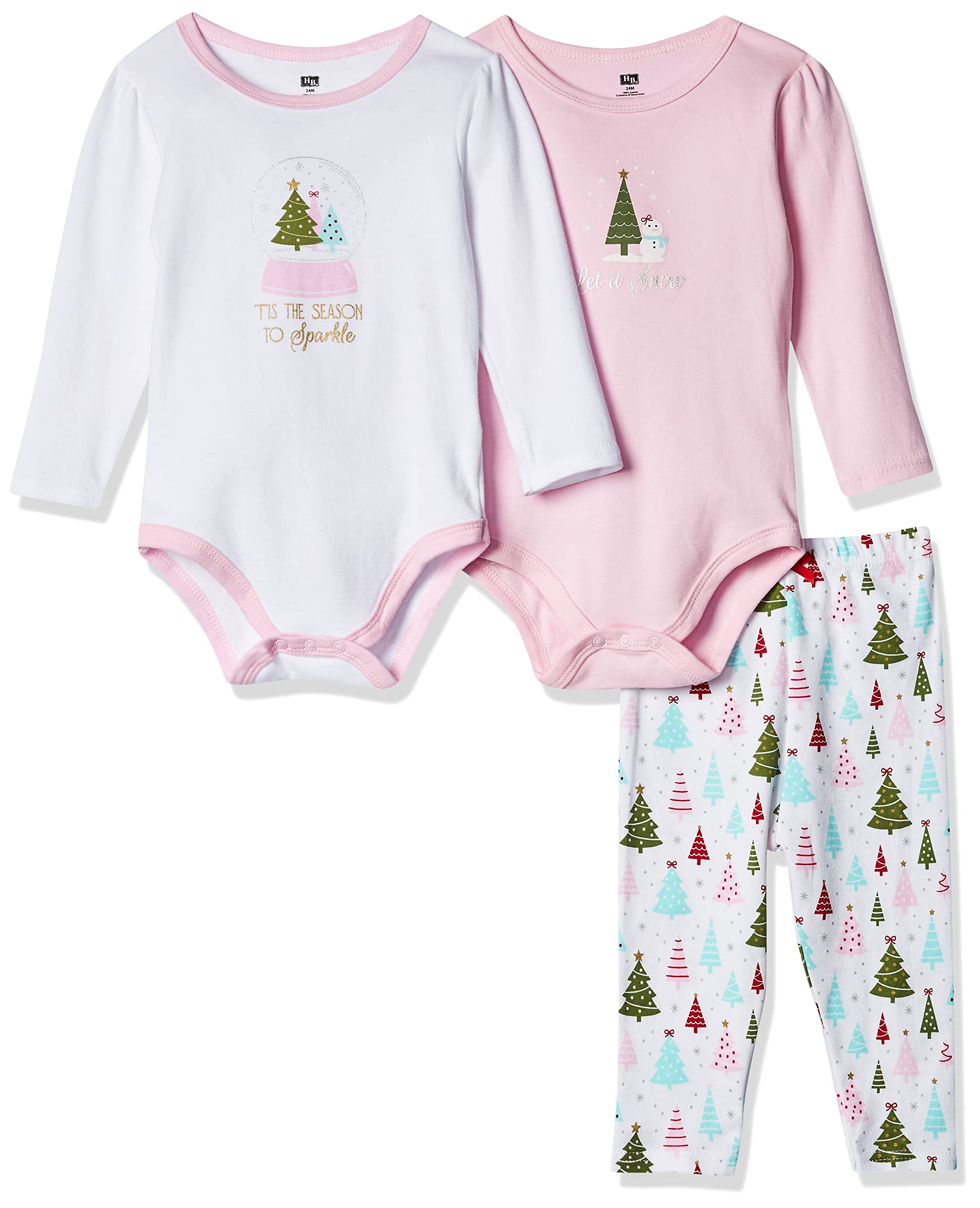 Book Cover Hudson Baby Unisex Cotton Bodysuit and Pant Set