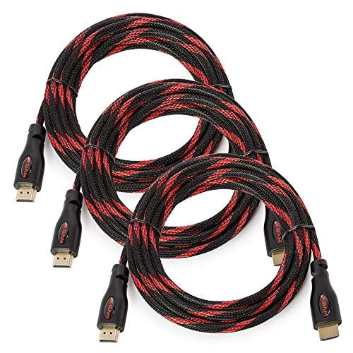 Book Cover BAM 3 Pack High Speed 4K HDMI Cables - 10' Long
