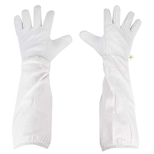 Book Cover VIVO Extra Large Goatskin Beekeeping Gloves with Sleeves, Bee Keeping Apparel (BEE-V103XL)