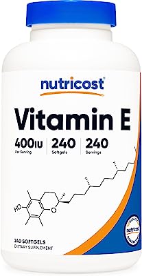 Book Cover Nutricost Vitamin E 400 IU, 240 Softgel Capsules - Gluten Free, Non-GMO
