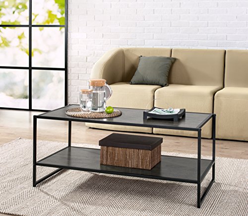 Book Cover Zinus Troy Modern Studio Collection Deluxe Rectangular Coffee Table, Espresso