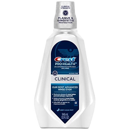 Book Cover Crest Pro-Health Clinical Deep Clean Mint Oral Rinse 32 oz (Pack of 2)