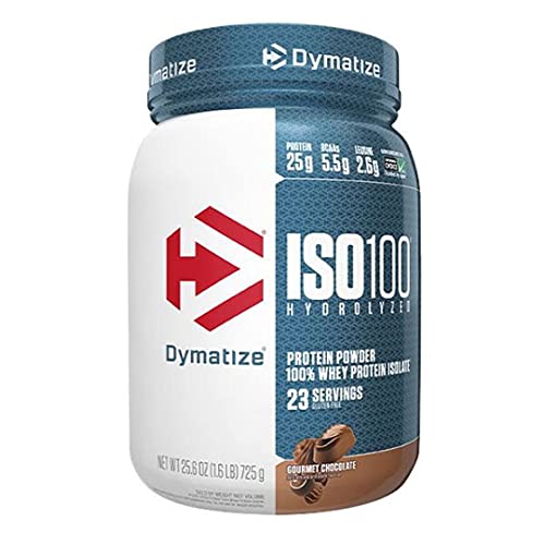 Book Cover Dymatize ISO 100 Hydrolyzed Whey Protein Isolate - Gourmet Chocolate 1.6 lbs