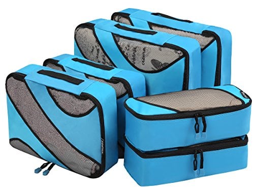Book Cover Bagail 6 Set Packing Cubes,3 Various Sizes Travel Luggage Packing Organizers