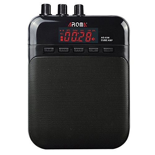 Book Cover AROMA Mini Portable 5W Guitar Amp/Amplifier Recorder/Speaker with USB Cable to Recharge