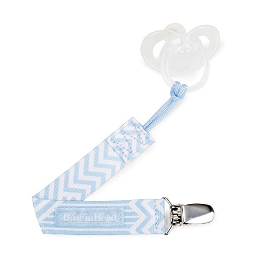 Book Cover BooginHead - PaciGrip Pacifier Clip and Pacifier Holder with Universal Loop - Baby Bird, Blue and White