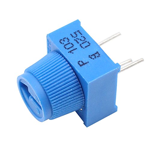 Book Cover HELLOYEE 10K Ohm Breadboard Trim Potentiometer with Knob for Arduino (Pack of 10)