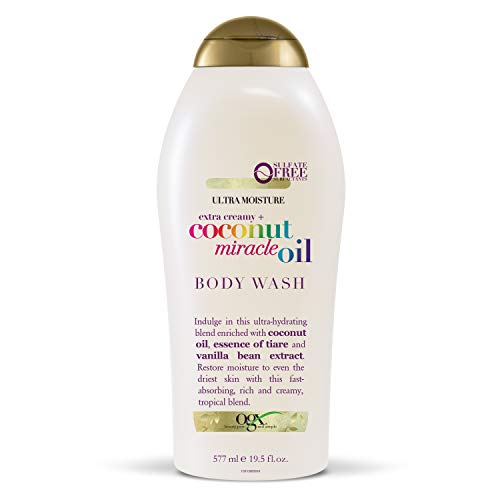 Book Cover OGX Extra Creamy + Coconut Miracle Oil Ultra Moisture Body Wash, 19.5 Ounce