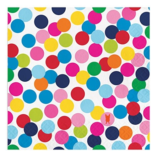 Book Cover French Bull Birthday Dots- 3-Ply Luncheon Napkins, 20-Count - 322131