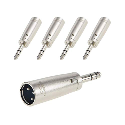 Book Cover CableCreation [5-Pack] XLR 3 Pin Male to 1/4
