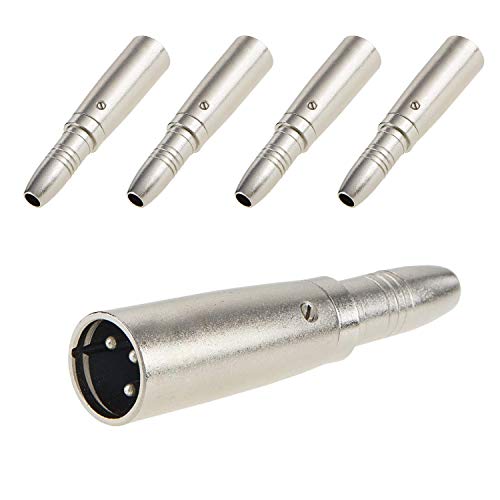Book Cover CableCreation [5-PACK] XLR 3 Pin Male to 1/4