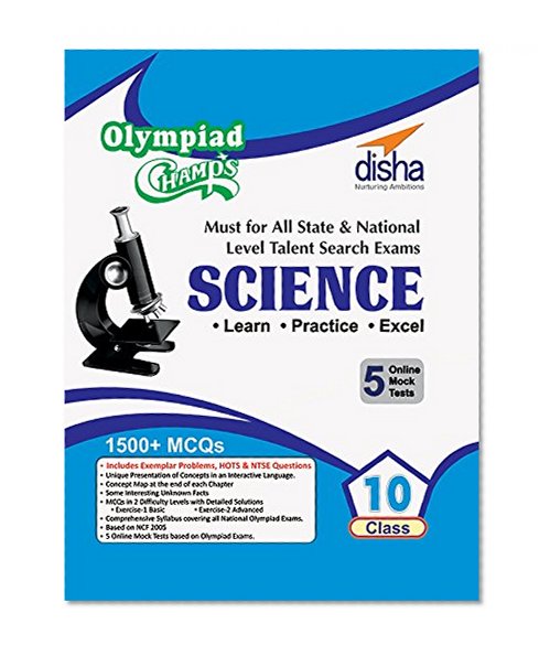 Book Cover Olympiad Champs Science Class 10 with 5 Mock Online Olympiad Tests