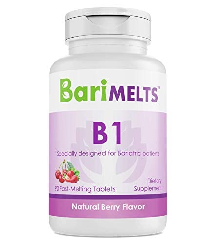 Book Cover BariMelts B1, Dissolvable Bariatric Vitamins, Natural Berry Flavor, 90 Fast Melting Tablets