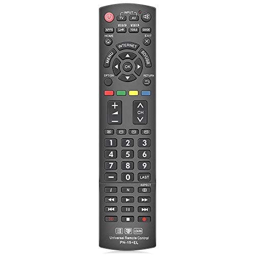 Book Cover Gvirtue Universal Remote Control Compatible Replacement for Panasonic TV/ VIERA Link/ HDTV/ 3D/ LCD/ LED, N2QAYB000485 N2QAYB000100 N2QAYB000221 N2QAYB00048