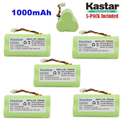 Book Cover Kastar 5-Pack AAA 3.6V 1000mAh Ni-MH Rechargeable Battery Replacement for Zebra/Motorola Symbol 82-67705-01 Symbol LS-4278 LS4278-M BTRY-LS42RAAOE-01 DS-6878 Cordless Bluetooth Laser Barcode Scanner