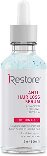 Book Cover iRestore Anti-Hair Loss Serum w/ Redensyl and Vitamin E & B â€“ Advanced Thickening Formula for Hair Loss, Balding & Thinning Hair â€“ Promotes Regrowth For All Hair Types, Men and Women (2oz / 60ml)