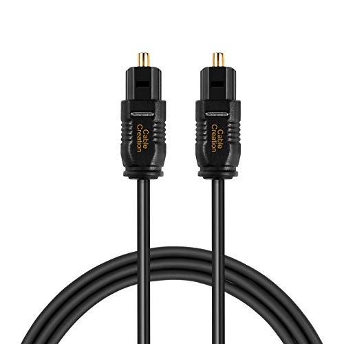 Book Cover CableCreation Optical Digital Audio Cable,[5-Pack] 3FT Slim Fiber Optic Toslink Gold Plated Optical S/PDIF Cord for Home Theater, Sound Bar, TV, PS4, Xbox, VD/CD Player,Game Console& More,Black 1m
