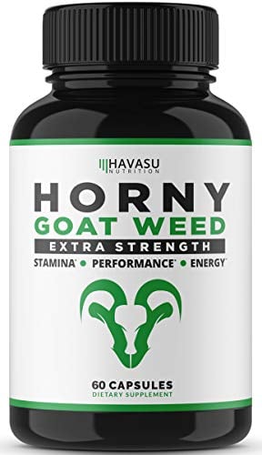 Book Cover Havasu Nutrition Extra Strength Horny Goat Weed for Men & Women with L Arginine, Muira Puama, Maca Root, Tribulus - Supports Stamina, Performance & Energy - Natural Energy Boost, 60 Capsules