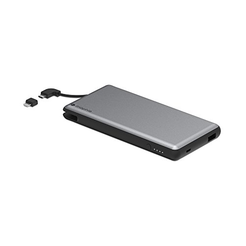 Book Cover mophie powerstation Plus XL External Battery with Built in Cables for Smartphones and Tablets (12,000mAh) - Space Grey