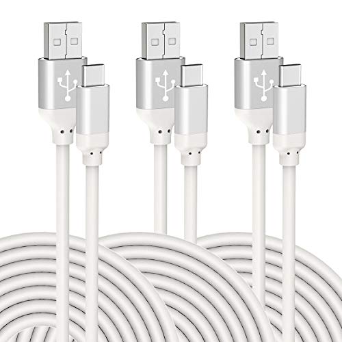Book Cover USB C Charge Cable, MIVINE 3 Pack 6.8Ft Flexible Rubber Type C to USB Fast Charging Data Cords for Samsung Galaxy Note 10 9 8 S8 S9 S10 S20 Ultra Google Pixel XL Moto LG G6 G7 V40 Oneplus 7 6T ZTE