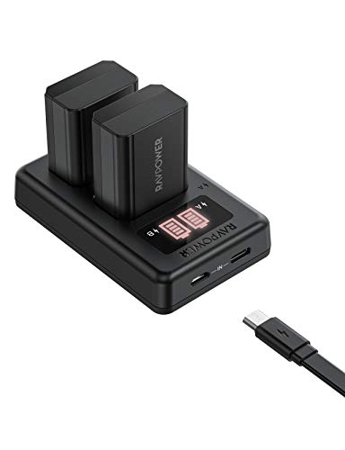 Book Cover RAVPower NP-FW50 Camera Battery Charger Set for Sony A6000 A6500 A6400 A6300 A7 A7II A7SII A7S A7S2 A7R A7R2 A7RII A55 A510 RX10 RX10II