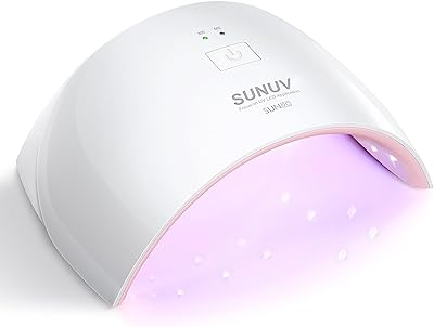 Book Cover SUNUV 24W UV Light LED Nail Dryer Curing Lamp for Fingernail & Toenail Gels Based Polishes with Sensor, 30s 60s Timer SUN9C (Pink)