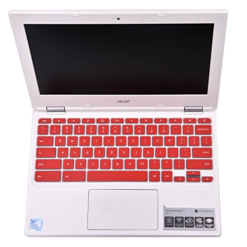 Book Cover Acer Chromebook Keyboard Cover For The New 2016 11.6 Chromebook 11 CB3-131 | CB5-132T | r11 |Chromebook 13 | Silicone Skin Laptops Accessories By Casiii (NOT compatible CB3-111 series) Red
