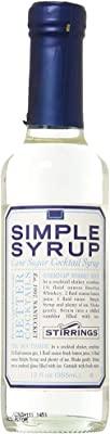 Book Cover Stirrings Pure Cane Simple Syrup Cocktail Mixer, 12 ounce bottle | Pack of (1) |