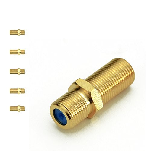 Book Cover Mediabridge F81 Splice Connector - 3GHz F-Type Coax Cable Extension - Gold-Plated - 5 Pack - (CONN-F81G-5PK)