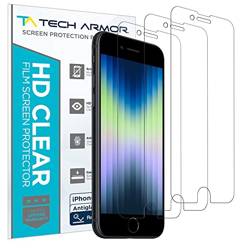 Book Cover Tech Armor Matte Anti-Glare/Anti Fingerprint Film Screen Protector for Apple NEW iPhone SE 3 (2022), iPhone SE 2 2020, iPhone 7 and iPhone 8 (4.7 Inch) 3 Pack